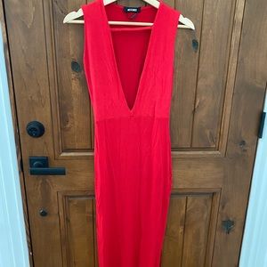 Red Multi-Way Midi Dress